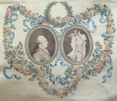 Cover of Bonbonniere depicting Louis XVI and Marie Antoinette, c.1785 by Jean Francois Janinet
